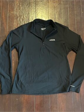 Hind Men's Black 1/4 Zip Mock Neck Long Sleeve Activewear Pullover L